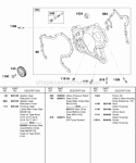 Gear Housing Diagram and Parts List for 433447-0215-E2  Briggs and Stratton Engine